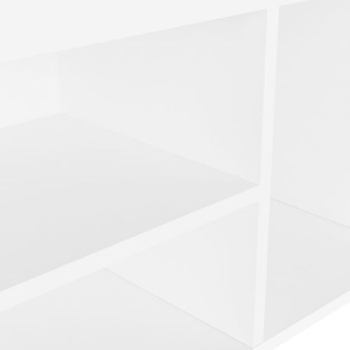Banc à Chaussures Avec Coussin Blanc Bois D'ingénierie