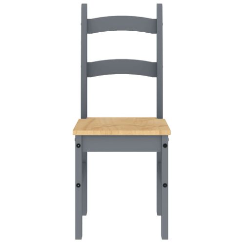 Chaises à Manger Lot De 2 Gris 40x46x99 Cm Bois Massif De Pin