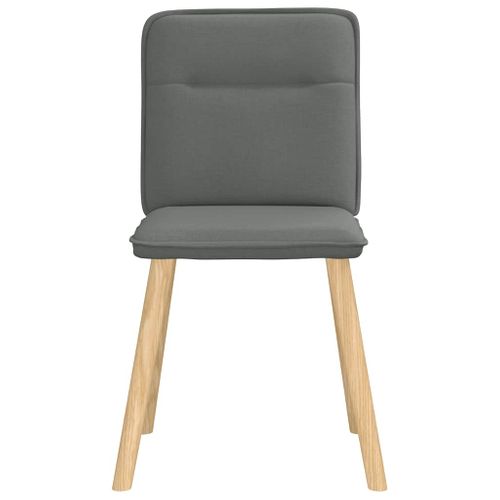 Chaises à Manger Lot De 2 Gris Foncé Tissu