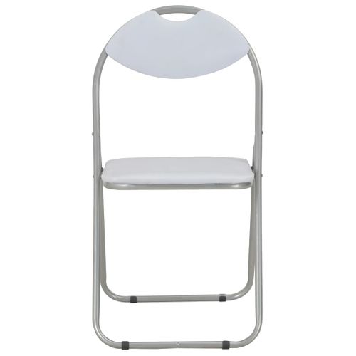 Chaises Pliantes à Manger Lot De 6 Blanc Similicuir