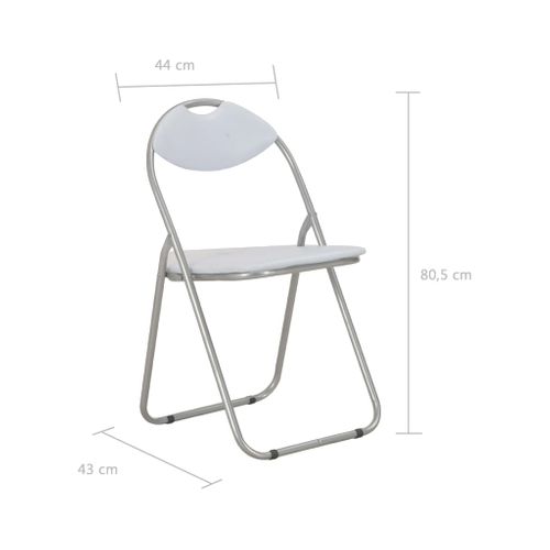 Chaises Pliantes à Manger Lot De 6 Blanc Similicuir