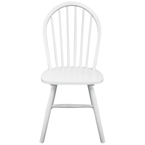 Chaises à Manger Lot De 4 Blanc Bois D'hévéa Solide