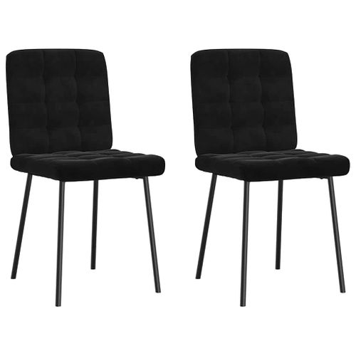 Chaises à Manger Lot De 2 Noir Velours