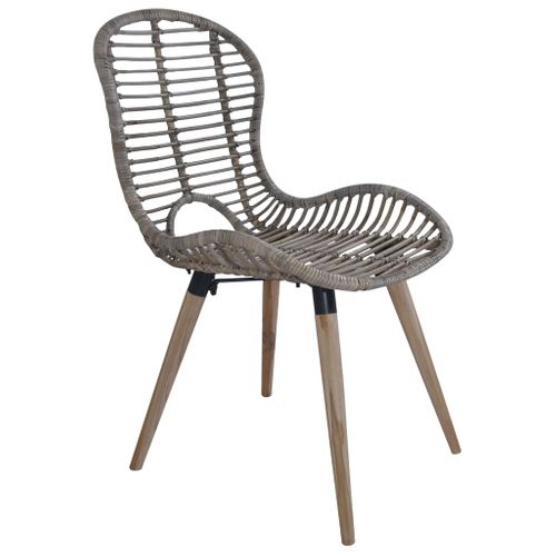 Chaises à Manger Lot De 2 Marron Rotin Naturel