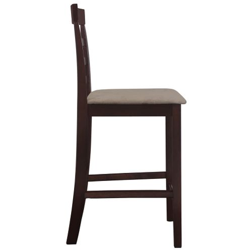 Tabourets De Bar 2 Pièces Marron Tissu