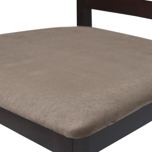 Tabourets De Bar 2 Pièces Marron Tissu