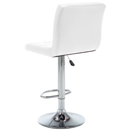 Tabourets De Bar Lot De 2 Blanc Similicuir
