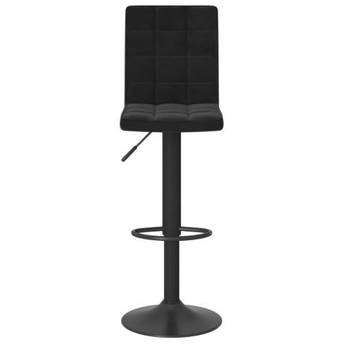 Tabourets De Bar Lot De 2 Noir Velours