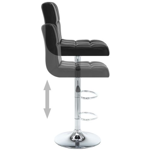 Tabourets De Bar Lot De 2 Noir Similicuir