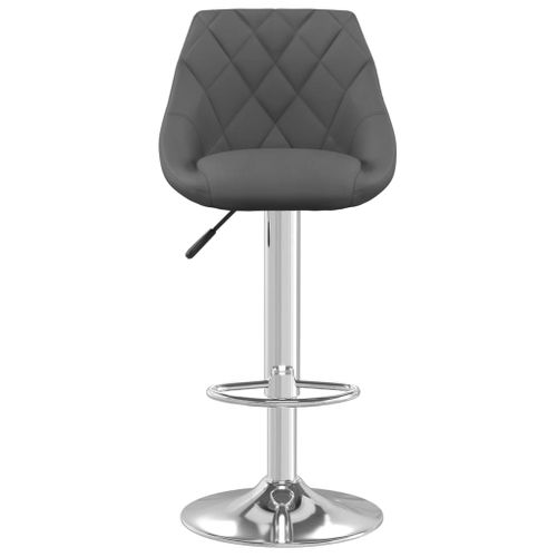 Tabourets De Bar Lot De 2 Gris Foncé Velours