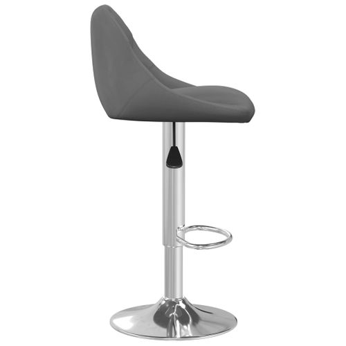 Tabourets De Bar Lot De 2 Gris Foncé Velours