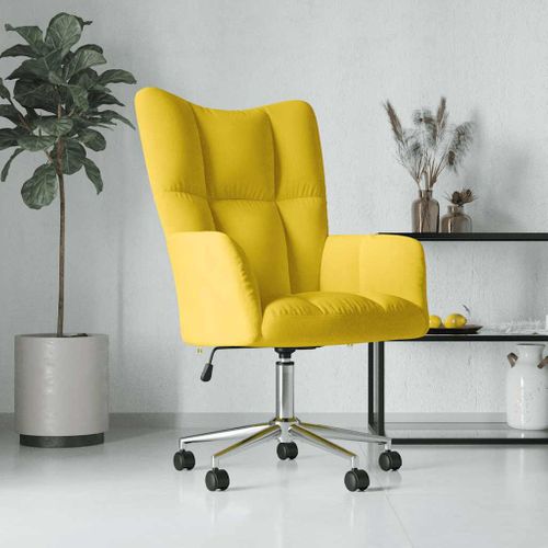 Chaise De Relaxation Jaune Moutarde Velours