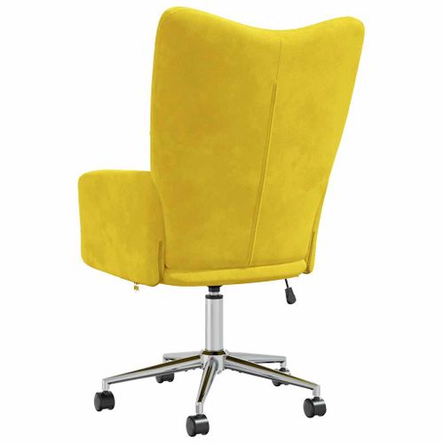 Chaise De Relaxation Jaune Moutarde Velours