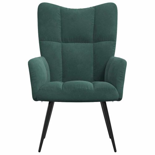 Chaise De Relaxation Vert Foncé Velours