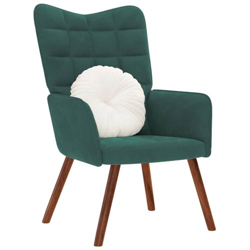 Chaise De Relaxation Vert Foncé Velours