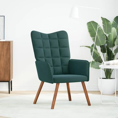 Chaise De Relaxation Vert Foncé Velours