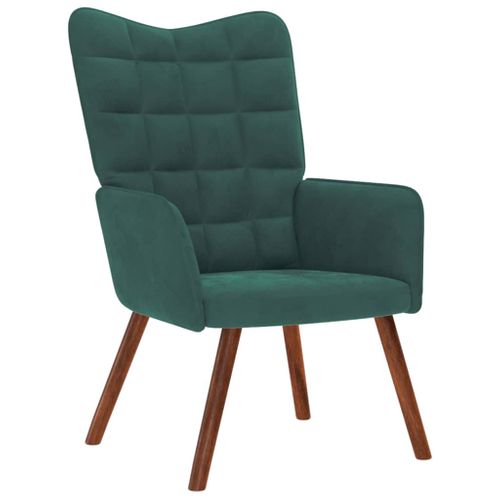 Chaise De Relaxation Vert Foncé Velours