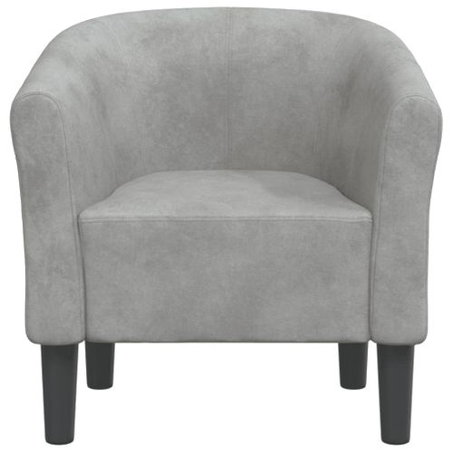 Chaise Cabriolet Gris Clair Velours
