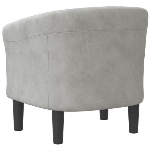 Chaise Cabriolet Gris Clair Velours
