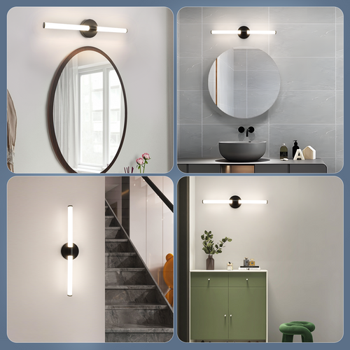 Miroir De Salle De Bain à LED Noir  8 W