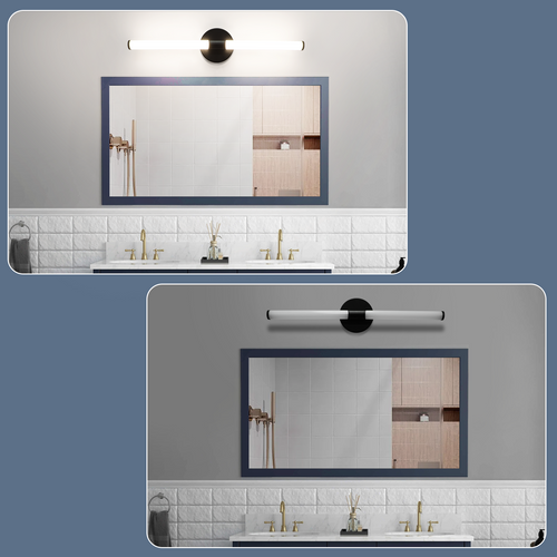 Miroir De Salle De Bain à LED Noir  8 W