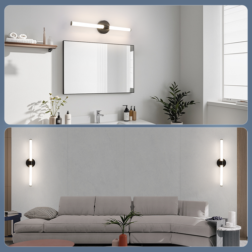 Miroir De Salle De Bain à LED Noir  8 W