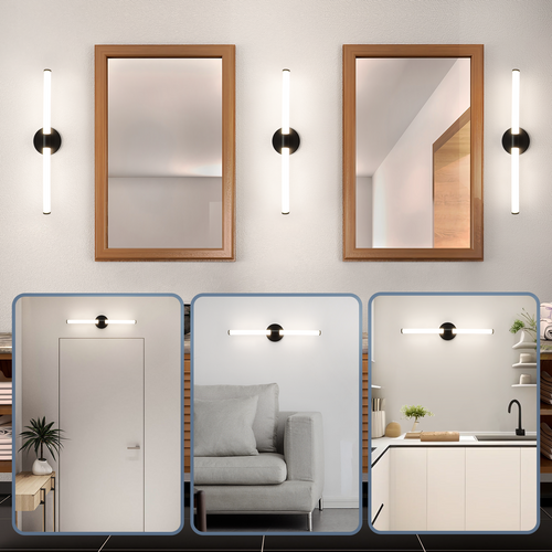 Miroir De Salle De Bain à LED Noir  8 W