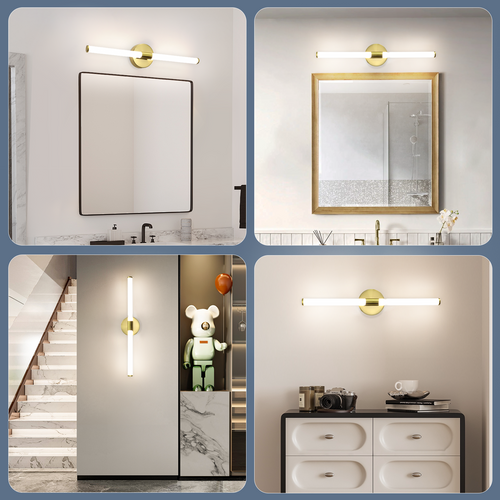 Applique Murale LED Pour Salle De Bain Noire – 8 W 4 000 K 60 Cm
