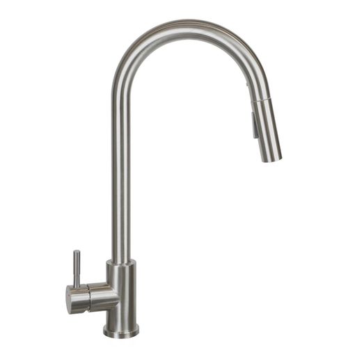 Robinet De Cuisine En Acier Inoxydable Avec Douche Extractible à Rotation 360° Et 2 Jets