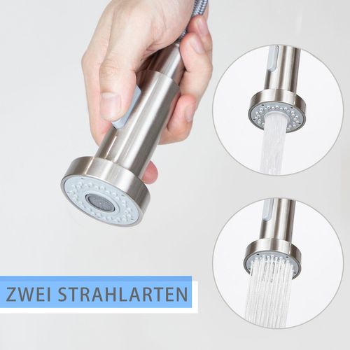 Robinet De Cuisine Extractible Pivotant En Inox