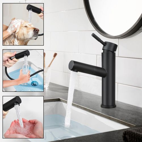 Robinet  Noir Robinet Extractible   Cuisine