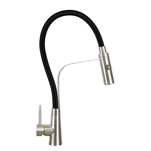 Robinet De Cuisine Noir Pivotant Avec Douchette 360°