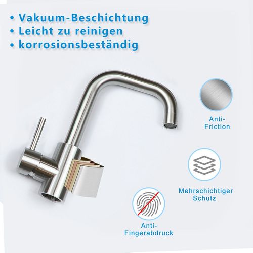 Robinet De Lavabo Mitigeur Extractible Pour Salle De Bain Avec Aérateur Économiseur D'eau