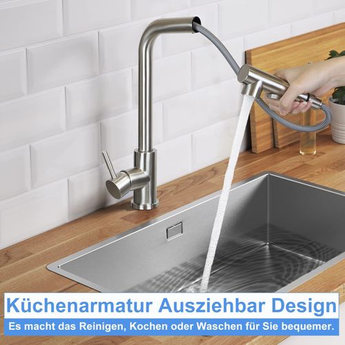 Robinet De Cuisine Extractible Avec Douchette Et Jets Multiples