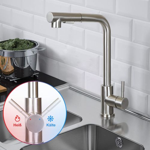 Robinet De Cuisine Extractible Avec Douchette Et Jets Multiples