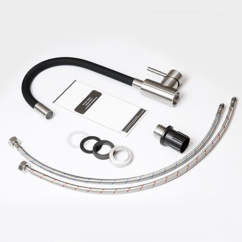 Robinet De Cuisine En Acier Inoxydable  Avec Pomme De Douche Extensible