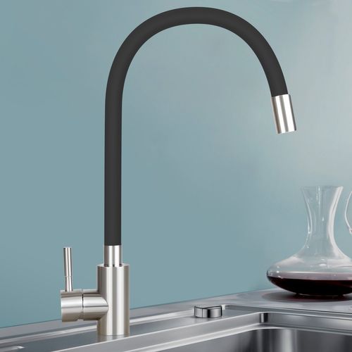 Robinet De Cuisine En Acier Inoxydable  Avec Pomme De Douche Extensible