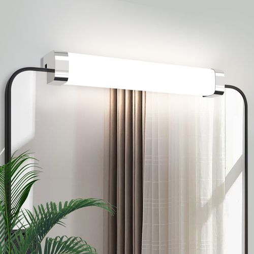 Lampe LED Pour Salle De Bain Avec Prise 37cm Chrome Lampe De Salle De Bain Chambre Ip44