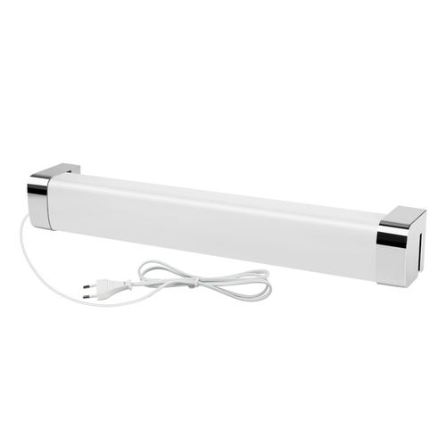 Lampe LED Pour Salle De Bain Avec Prise 37cm Chrome Lampe De Salle De Bain Chambre Ip44