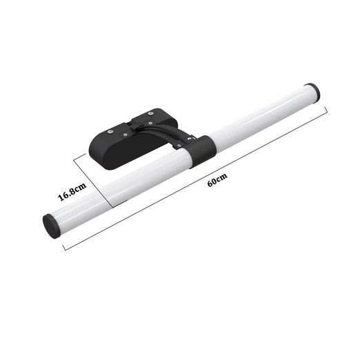Lampe LED Murale Pour Miroir De Salle De Bain 60cm Noir - Éclairage Moderne 8w
