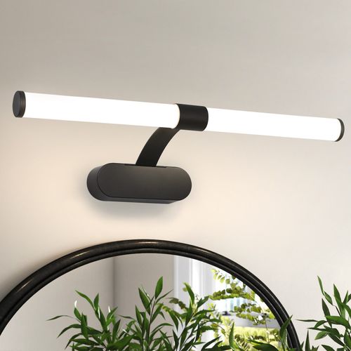 Lampe LED Murale Pour Miroir De Salle De Bain 60cm Noir - Éclairage Moderne 8w