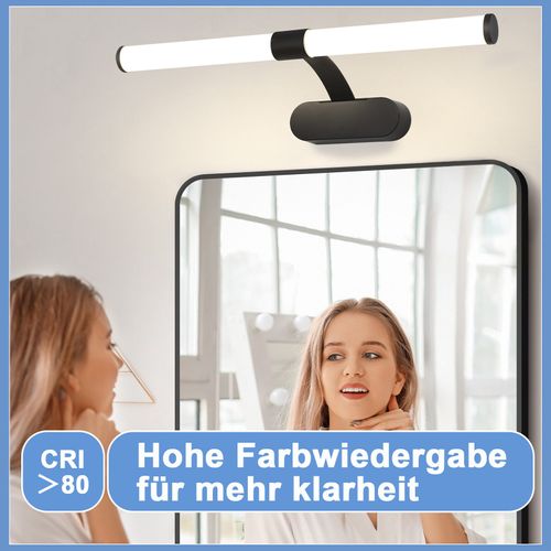 Lampe LED Murale Pour Miroir De Salle De Bain 60cm Noir - Éclairage Moderne 8w