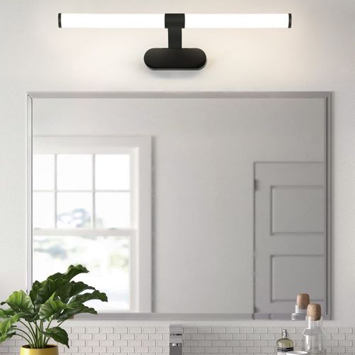 Lampe LED Murale Pour Miroir De Salle De Bain 60cm Noir - Éclairage Moderne 8w