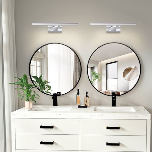Lampe De Miroir LED Pour Salle De Bain - Design Moderne Ip44 En Chrome