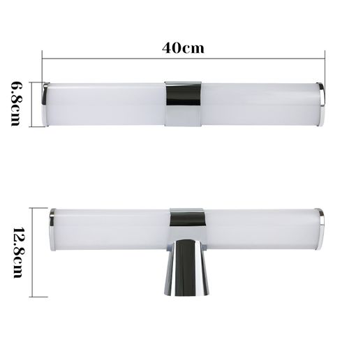 Lampe De Miroir De Salle De Bain Moderne En Chrome - 40 Cm Ip44, Éclairage LED