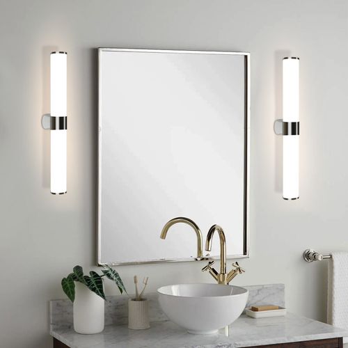 Lampe De Miroir De Salle De Bain Moderne En Chrome - 40 Cm Ip44, Éclairage LED