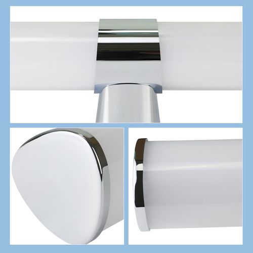 Lampe De Miroir De Salle De Bain Moderne En Chrome - 40 Cm Ip44, Éclairage LED