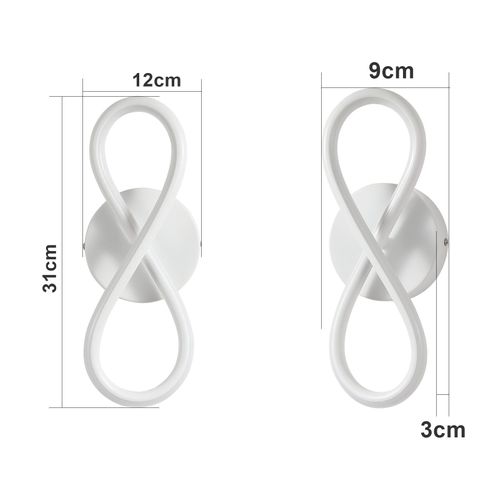 Applique LED Blanc 7w Intérieur Design Courbe 3000k Cage D'escalier