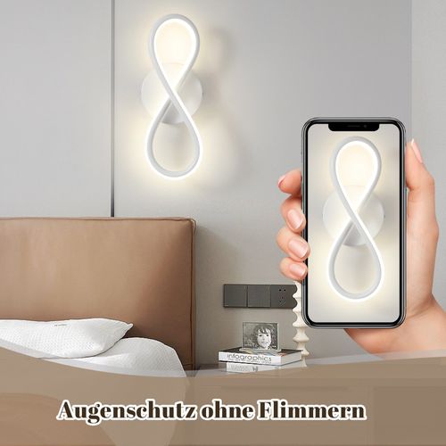 Applique LED Blanc 7w Intérieur Design Courbe 3000k Cage D'escalier