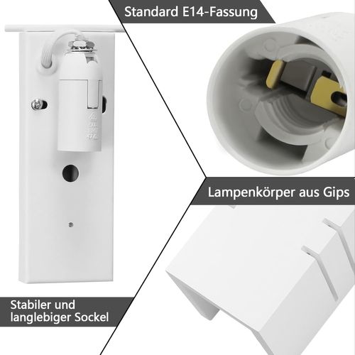 Applique Murale Intérieure Applique Up Down Blanc E14 Cage D'escalier Plâtre Pour Couloir